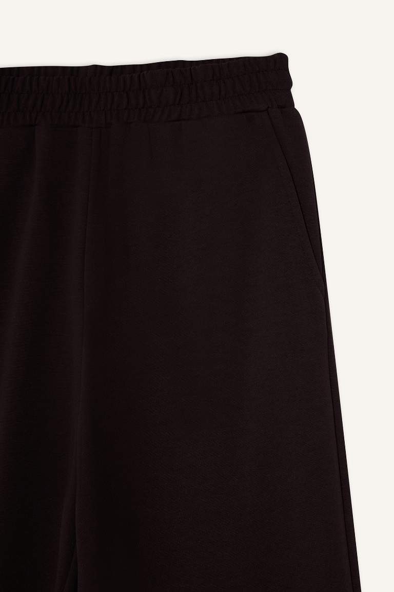 Straight Fit Geniş Bol Paça Basic Düz Cepli Eşofman Altı
