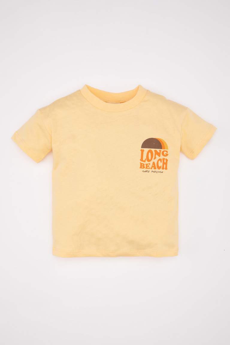 Baby Boy Back Printed Short Sleeve T-Shirt