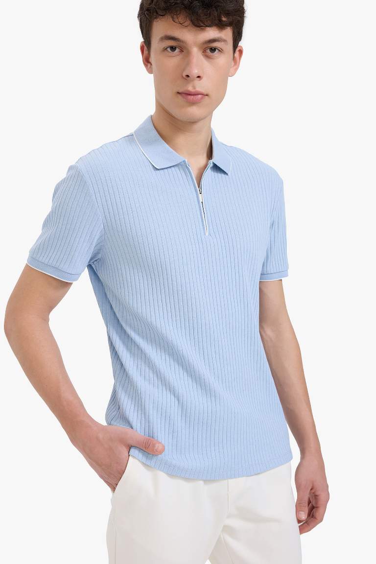 Slim Fit Polo Collar Camisole Polo T-Shirt