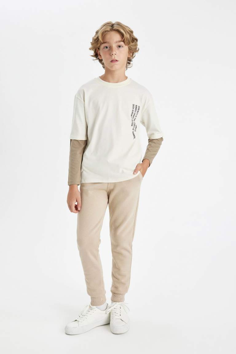 Boy Oversize Fit Crew Neck Back Printed T-Shirt