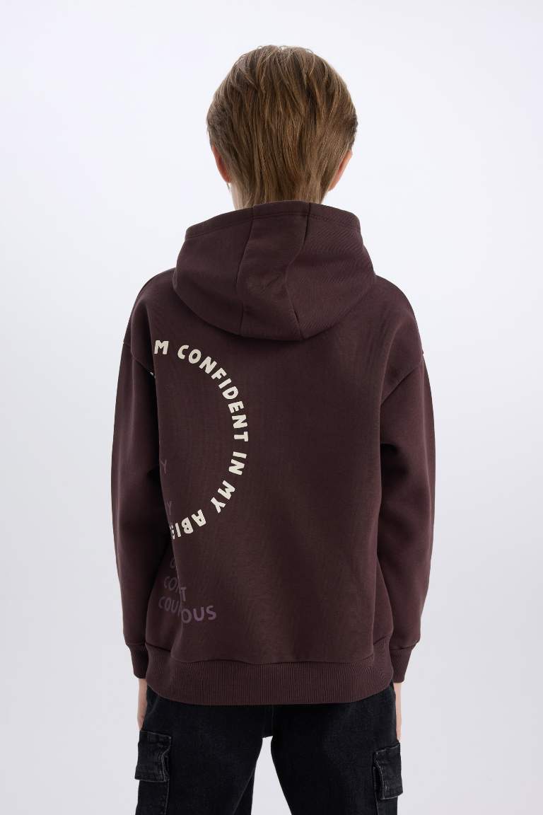 Boy Oversize Fit Hooded Sweatshirt