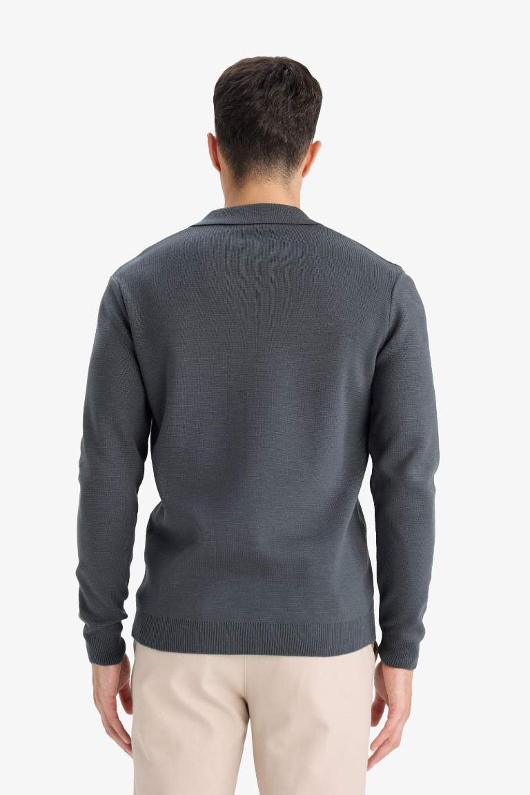 Standart Fit Polo Yaka Triko Kazak