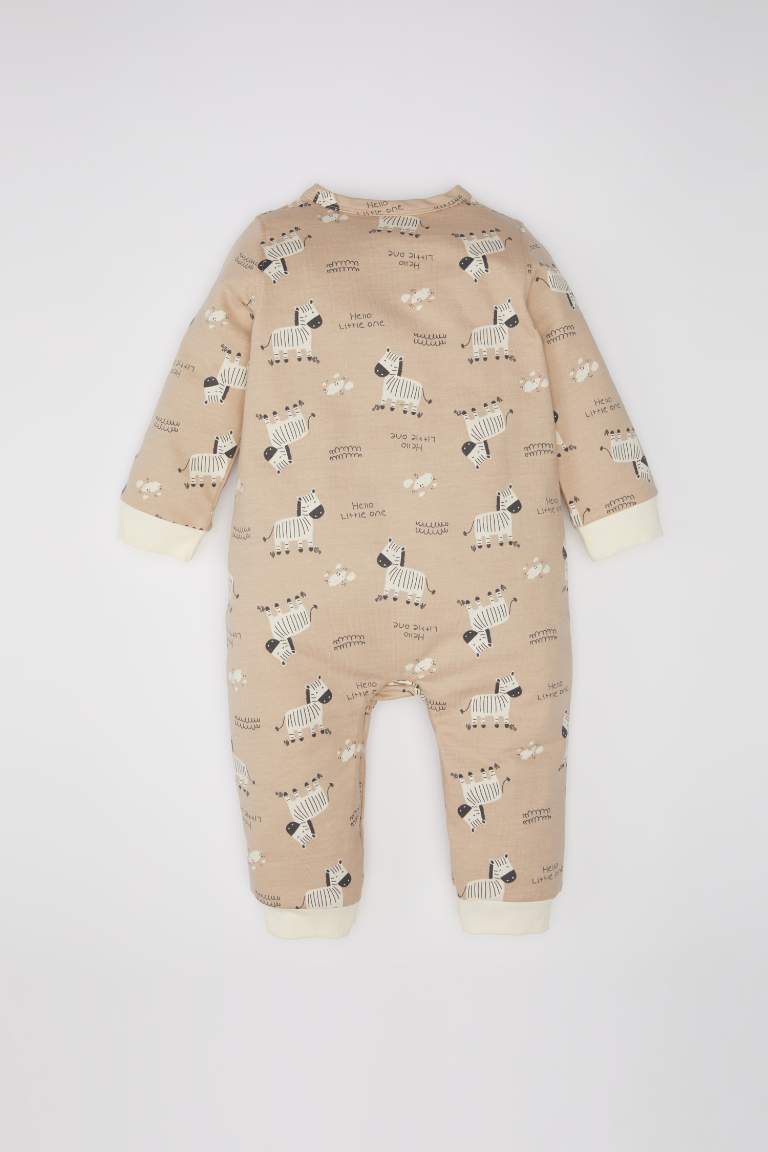 Baby Boy Newborn Zebra Patterned Jumpsuit