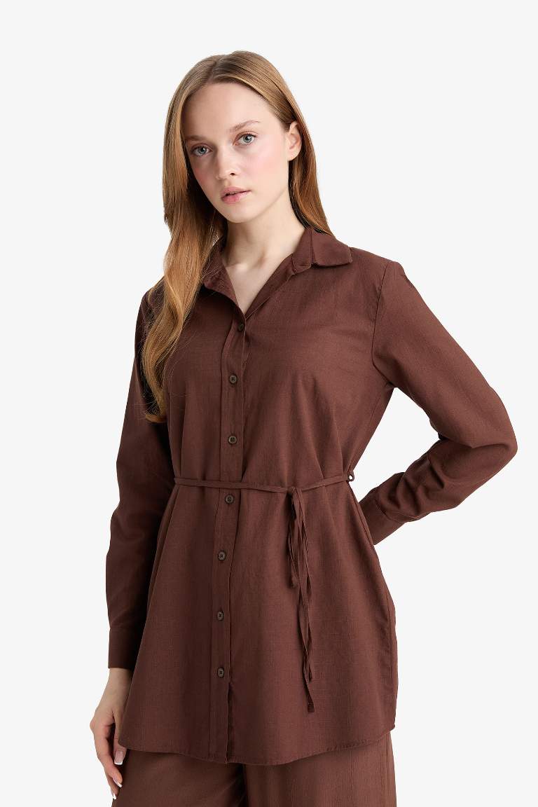 Regular Fit Poplin Long Sleeve Tunic