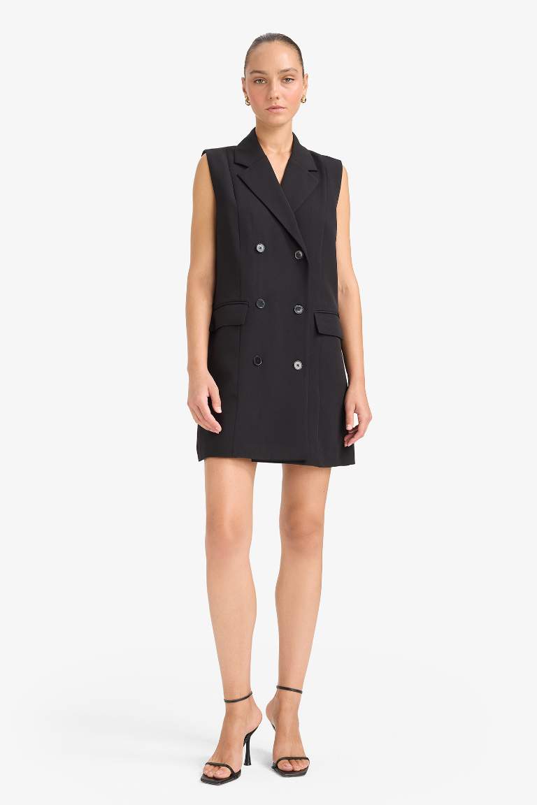 Tailored Fit Kolsuz Mini Elbise