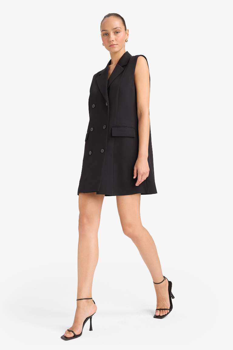 Tailored Fit Kolsuz Mini Elbise