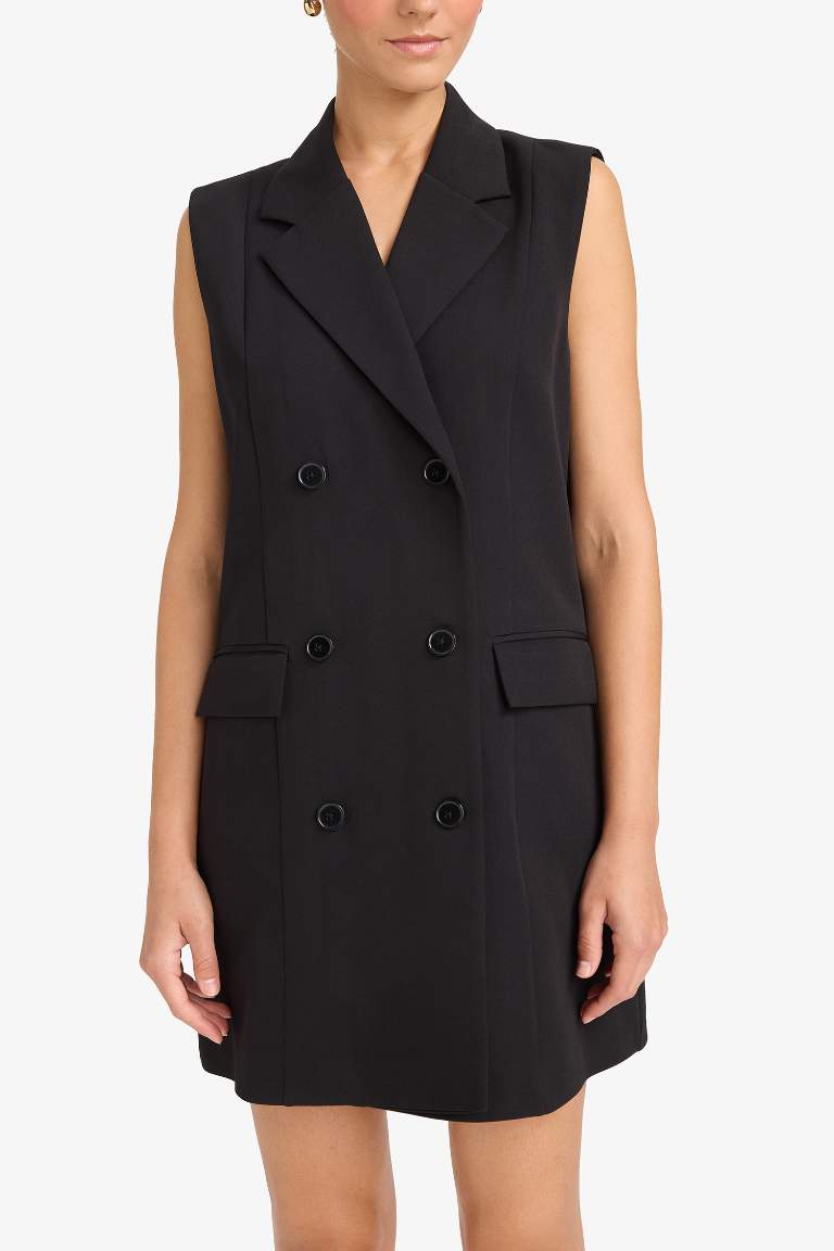 Tailored Fit Kolsuz Mini Elbise