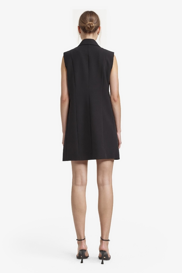 Robe courte sans manches Coupe ajustée