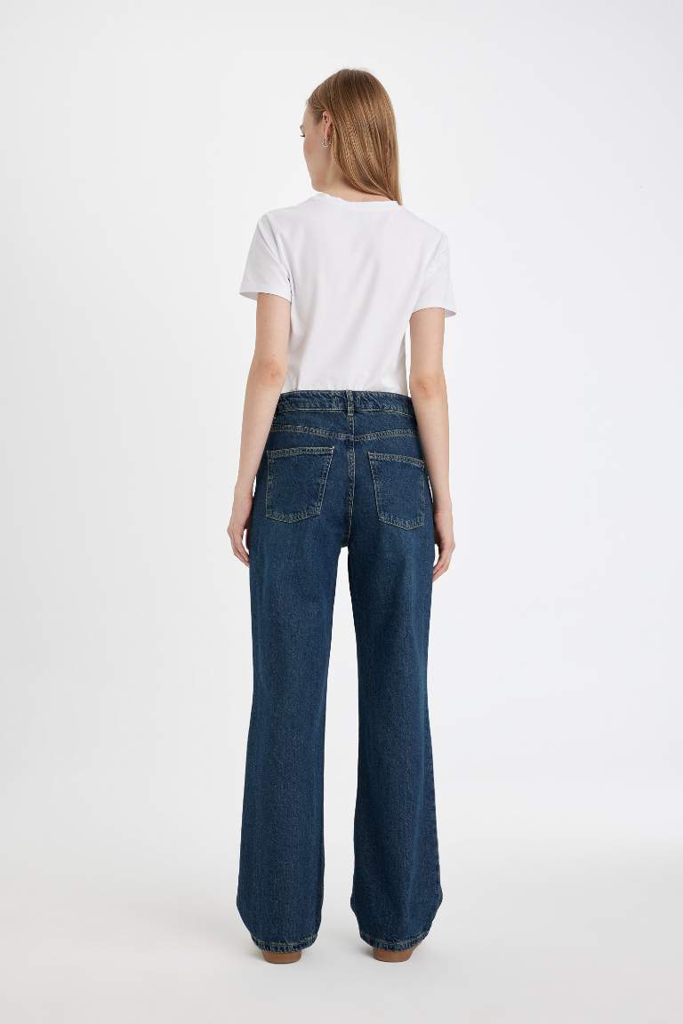 90's Wide Leg High Waist Long Jeans