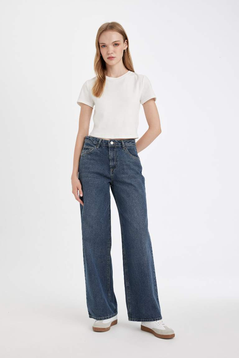 Wide Leg High Waist Long Jeans