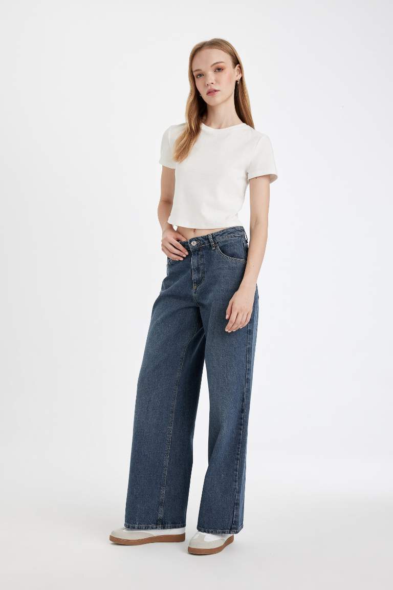 Wide Leg High Waist Long Jeans