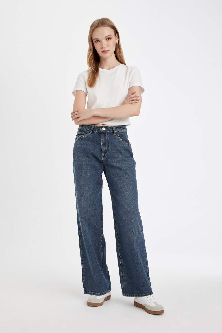 Wide Leg High Waist Long Jeans