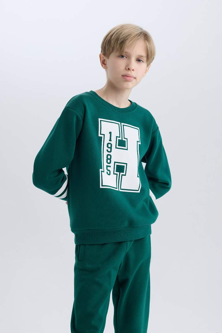 Boy Crew Neck Printed Sweatshirt