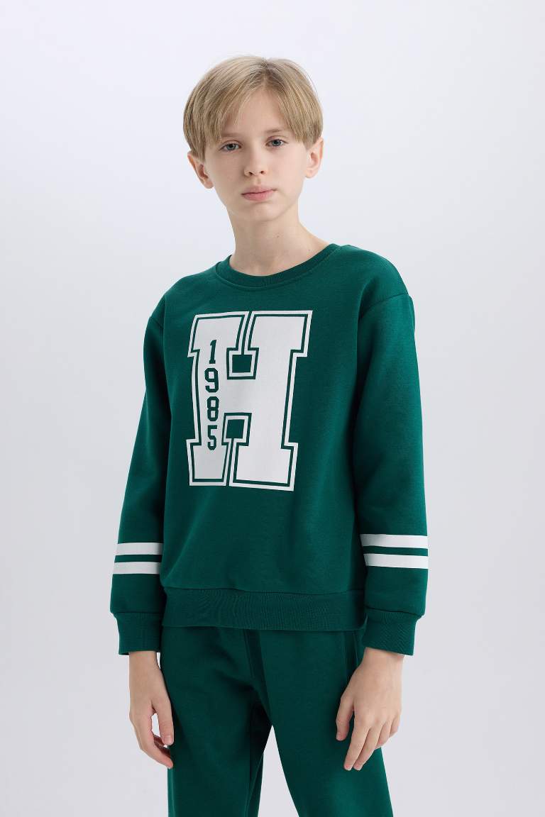 Boy Crew Neck Printed Sweatshirt