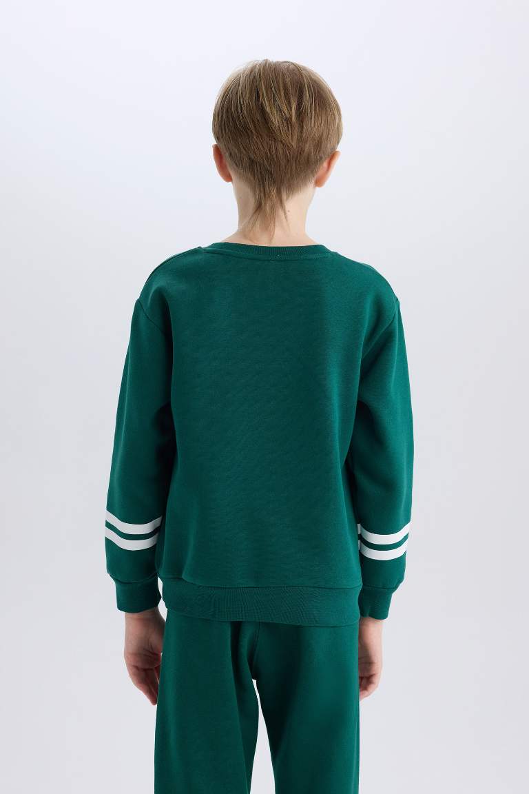 Boy Crew Neck Printed Sweatshirt