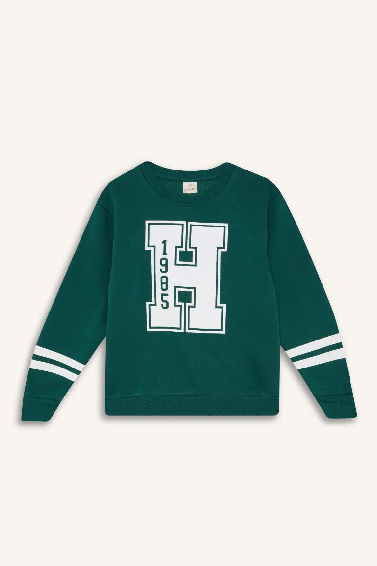 Boy Crew Neck Printed Sweatshirt