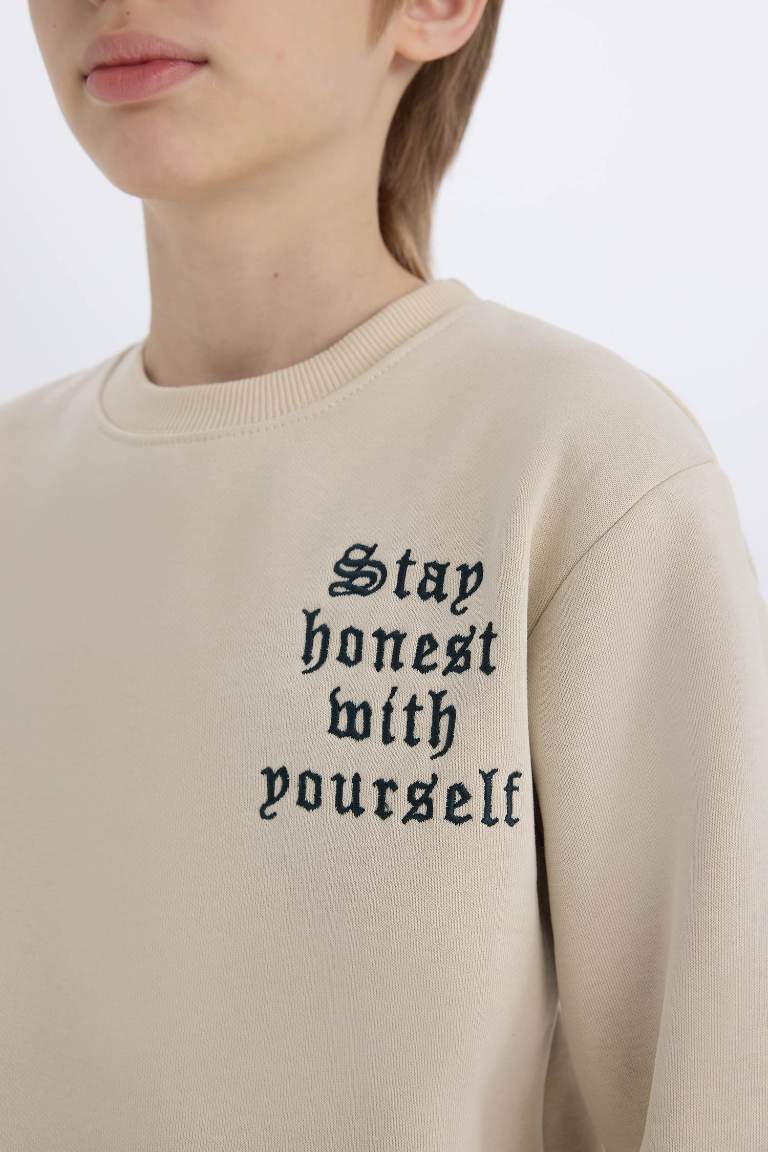 Boy Crew Neck Printed Sweatshirt