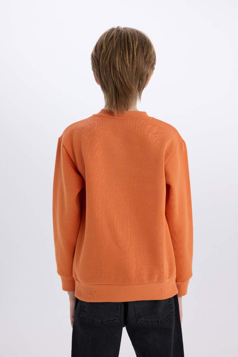 Erkek Çocuk Bisiklet Yaka Baksılı Sweatshirt