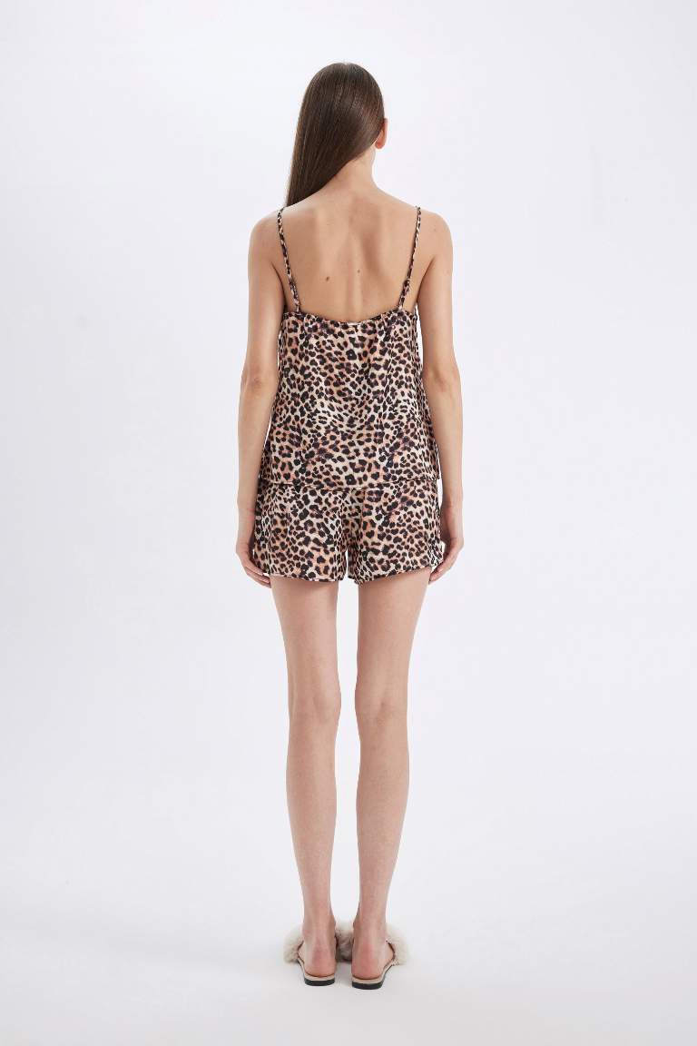 Fall in Love Leopard 2 Piece Satin Pajama Set