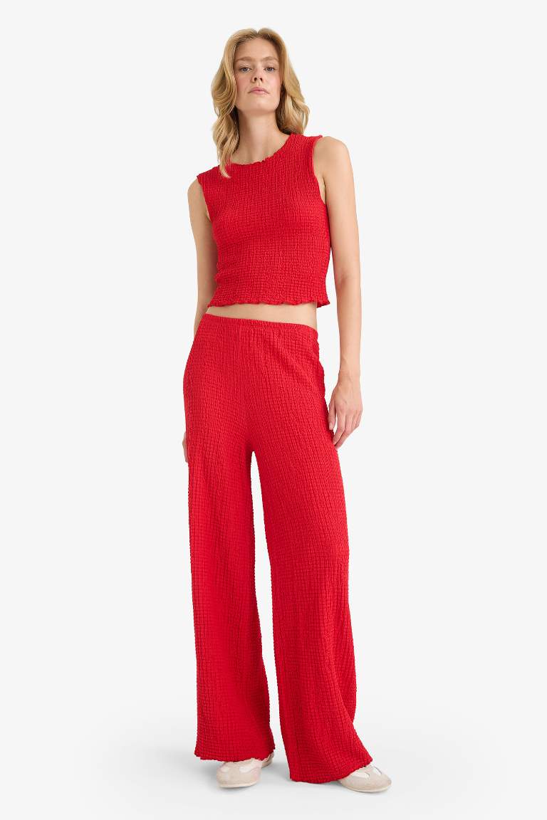 Wide Leg Bürümcük Pantolon