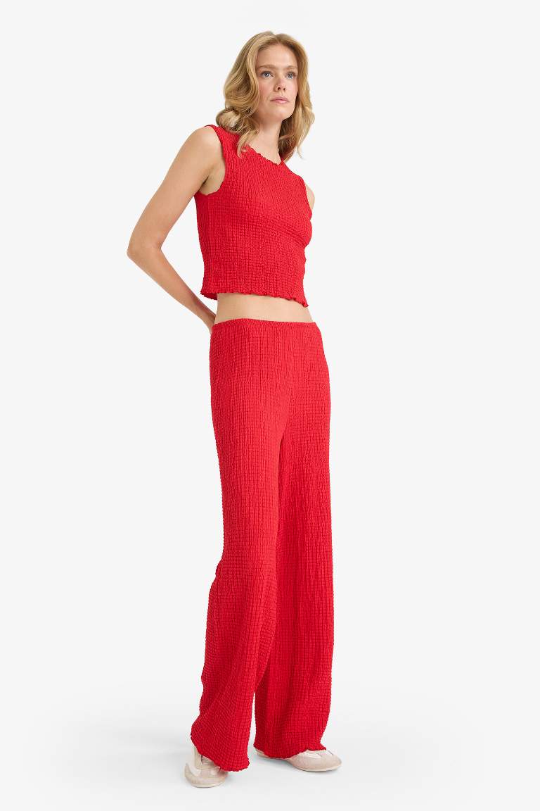 Wide Leg Bürümcük Pantolon