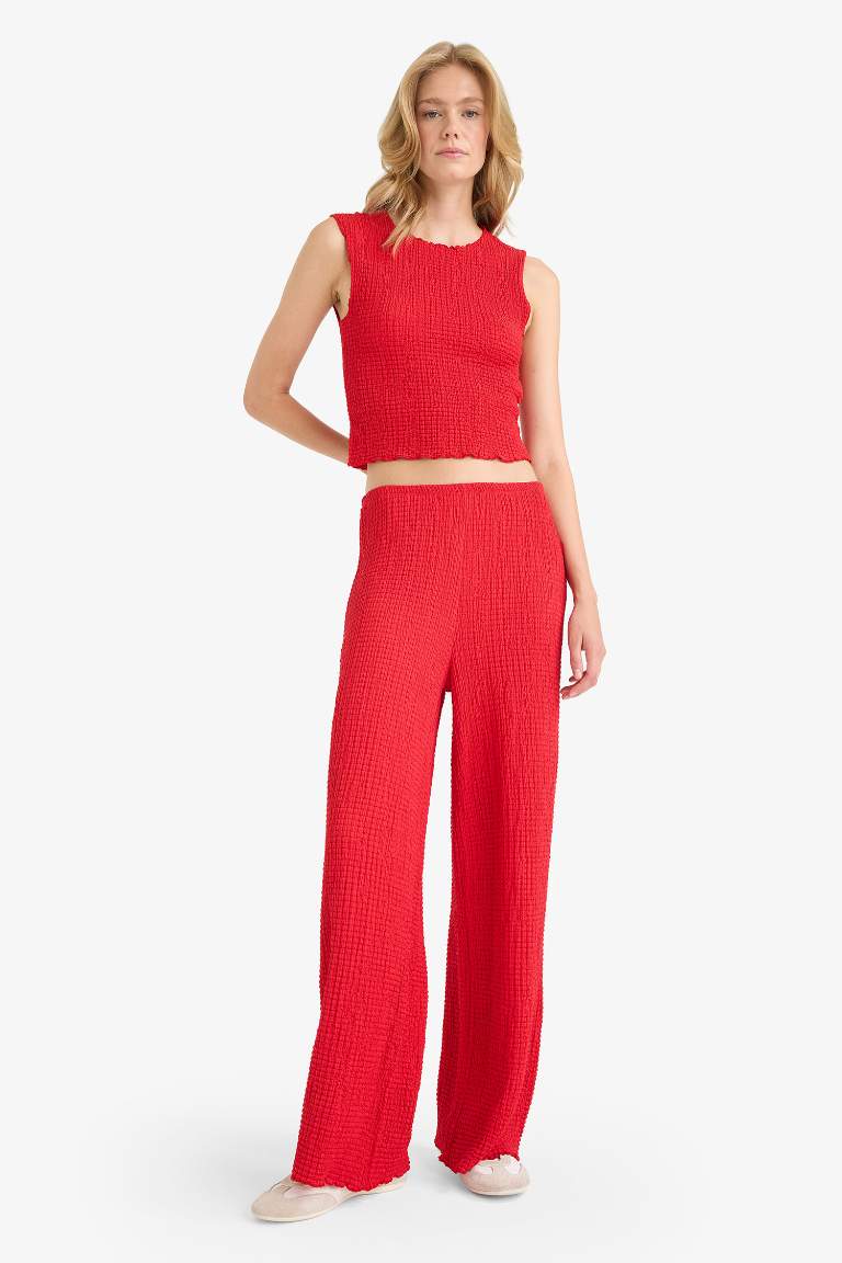 Wide Leg Bürümcük Pantolon