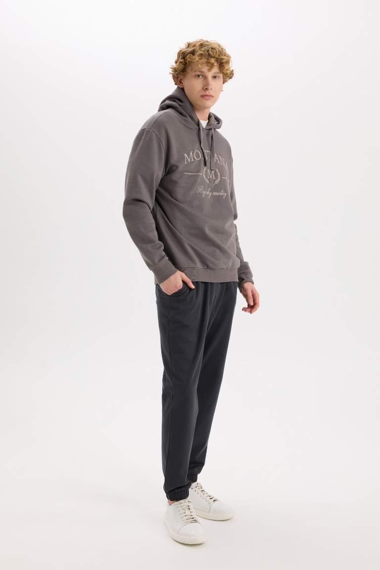 Regular Fit Eşofman Altı Cepli Basic Düz Beli Bağcıklı Lastikli Paça