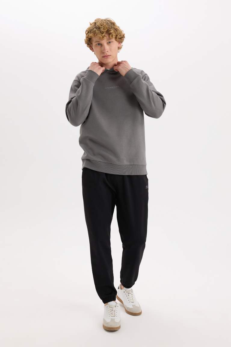 Regular Fit Pocketed Sweatshirt Fabric Sweatpants