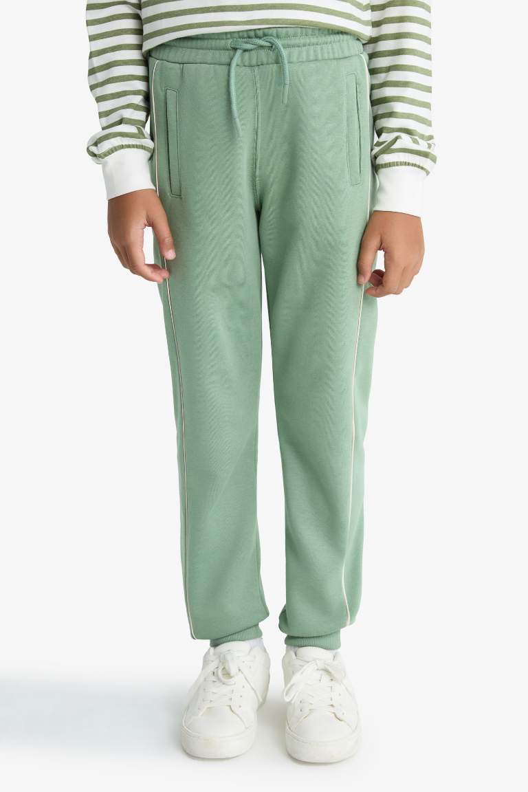 بنطرون بجامة رياضي ولادي جوجر قصة عادية وخصر مطاطي