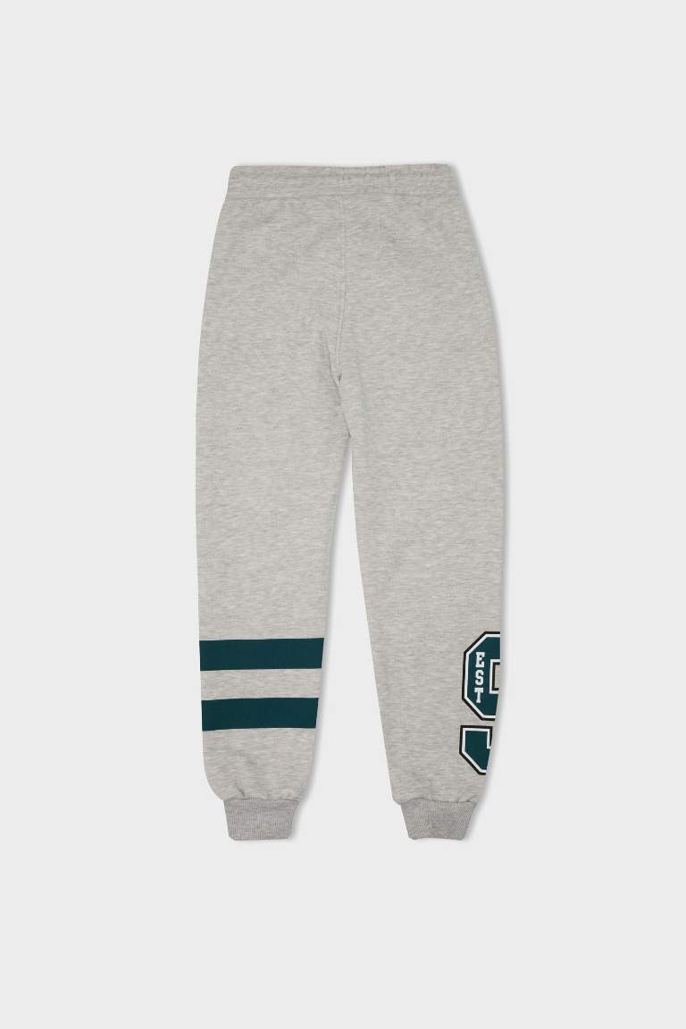 Boy Printed Elastic Waist Leg Sweatpants