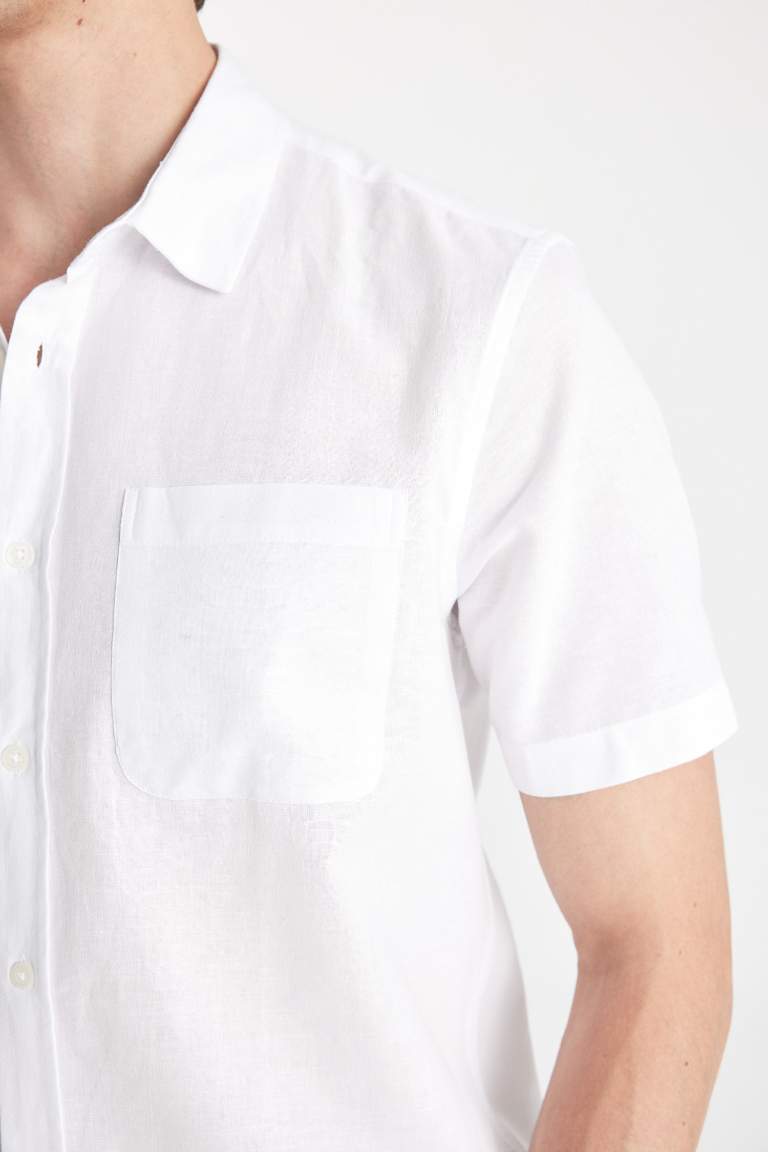 Regular Fit Polo Collar Short Sleeve Shirt