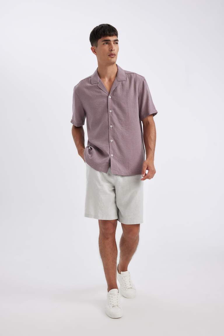 Relax Fit Polo Neck Short Sleeve Shirt