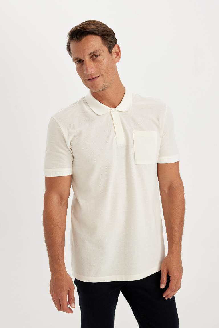 New Regular Fit Short Sleeve Pique Polo T-Shirt