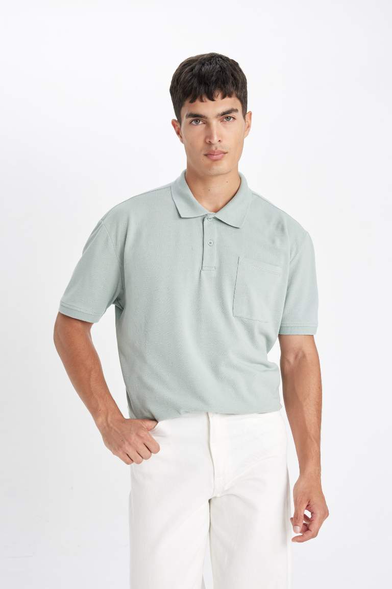 New Regular Fit Short Sleeve Pique Polo T-Shirt