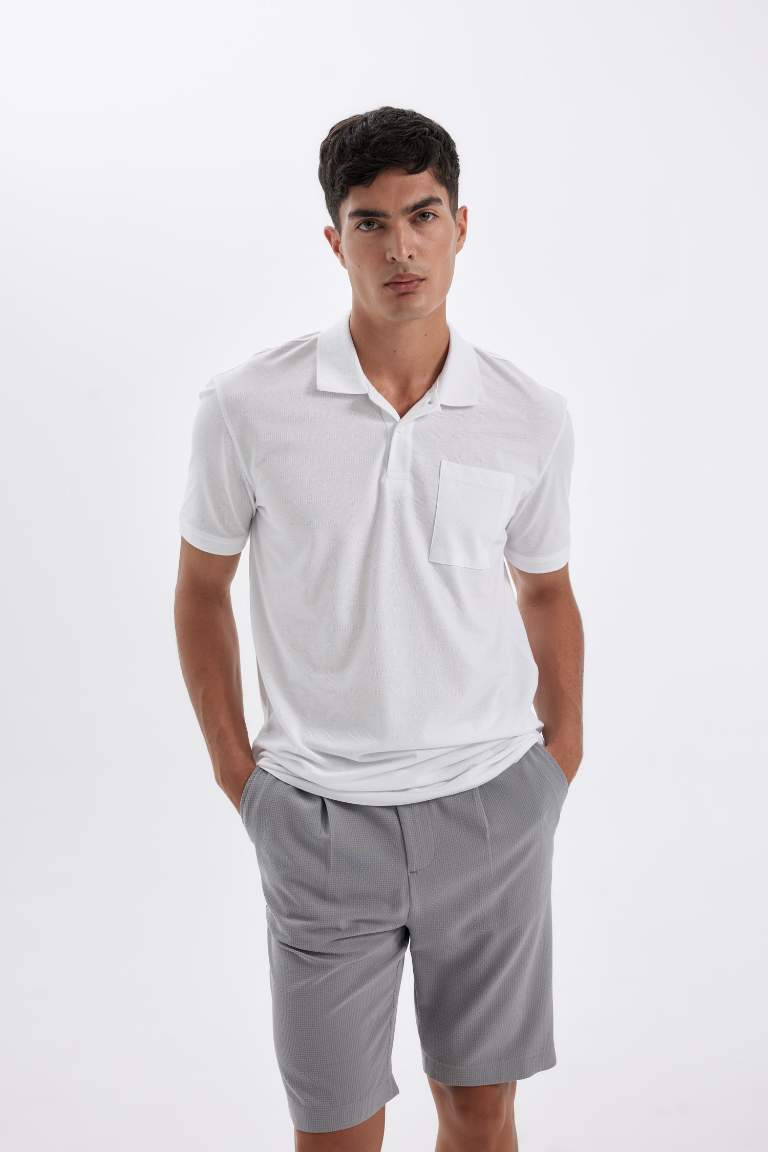 New Regular Fit Polo Collar Pique Polo T-Shirt