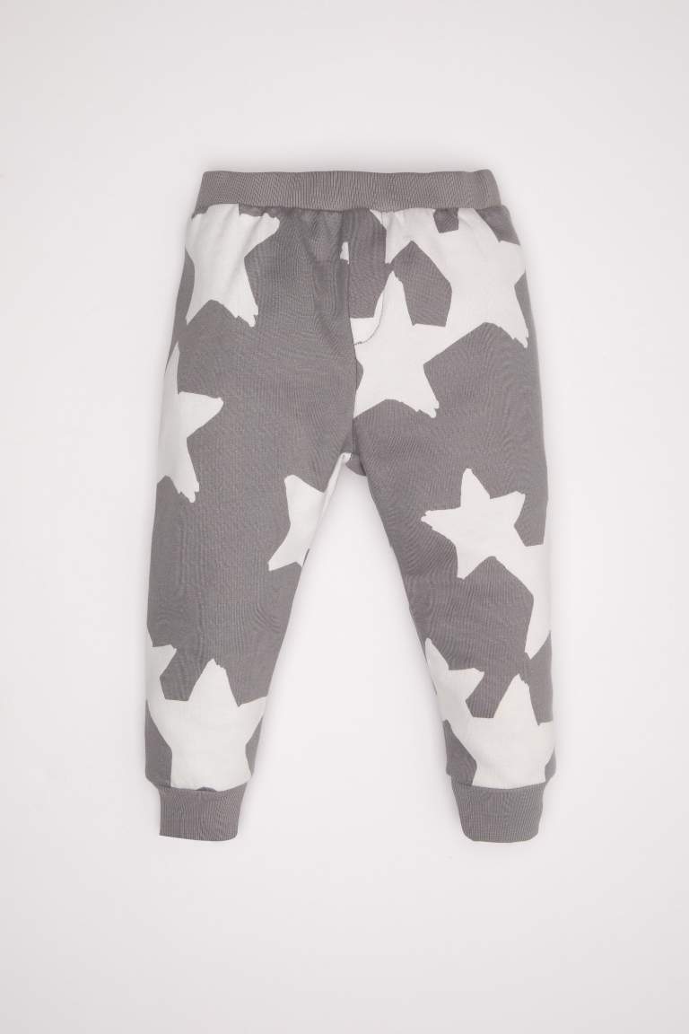 Baby Boy Star Patterned Sweatshirt Sweatpants 2 Piece Set