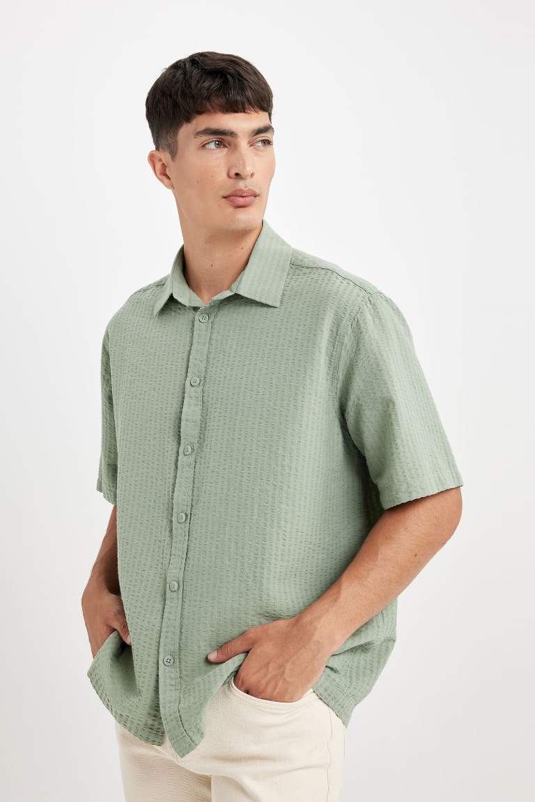 Relax Fit Cotton Short Sleeve Shirt