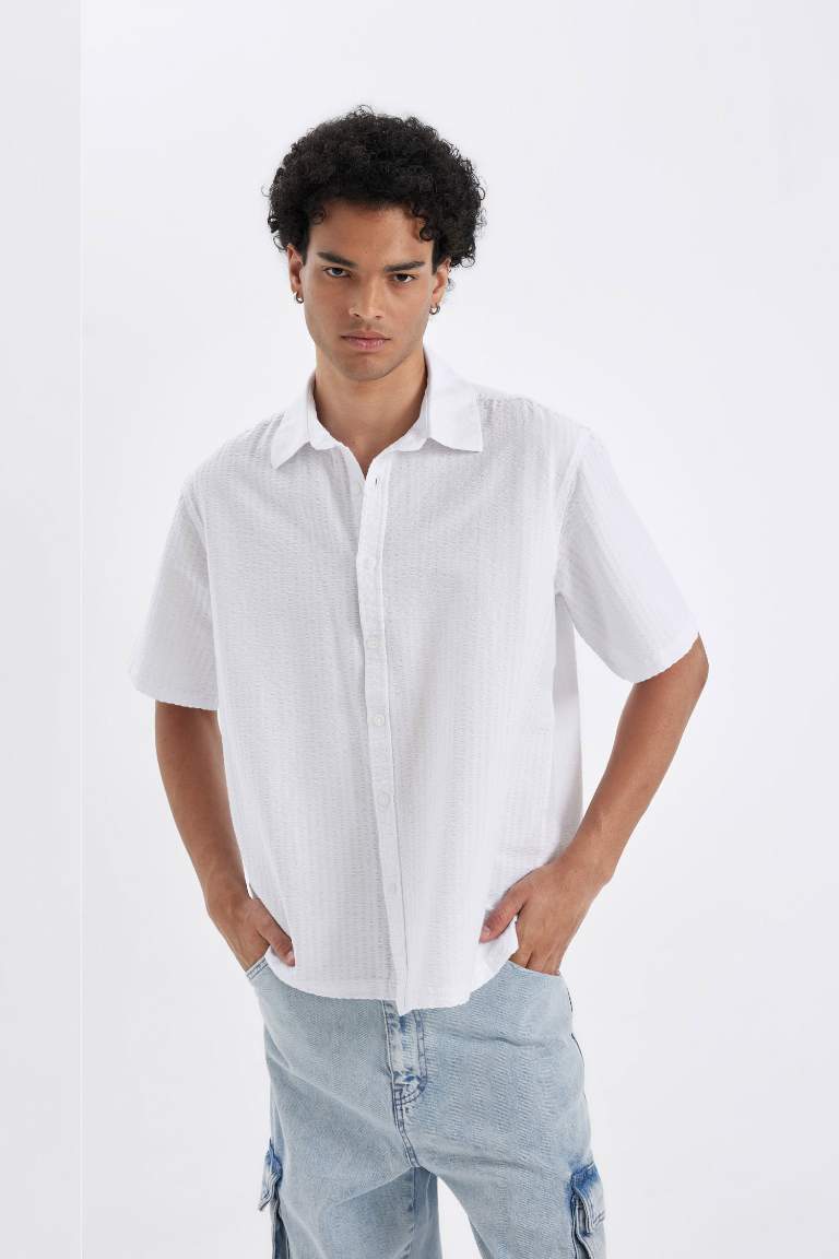 Relax Fit Cotton Short Sleeve Shirt