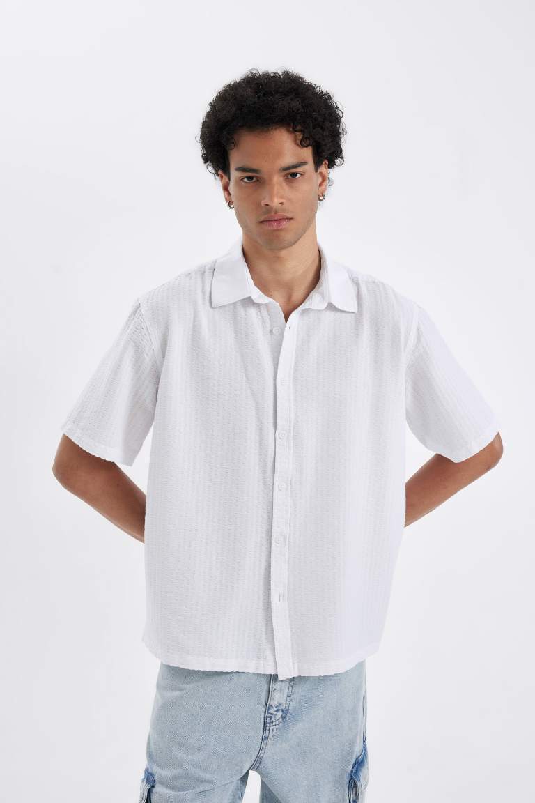 Relax Fit Cotton Short Sleeve Shirt