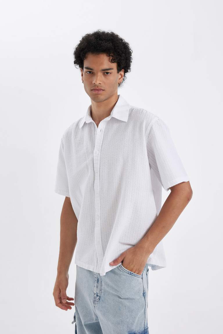 Relax Fit Cotton Short Sleeve Shirt