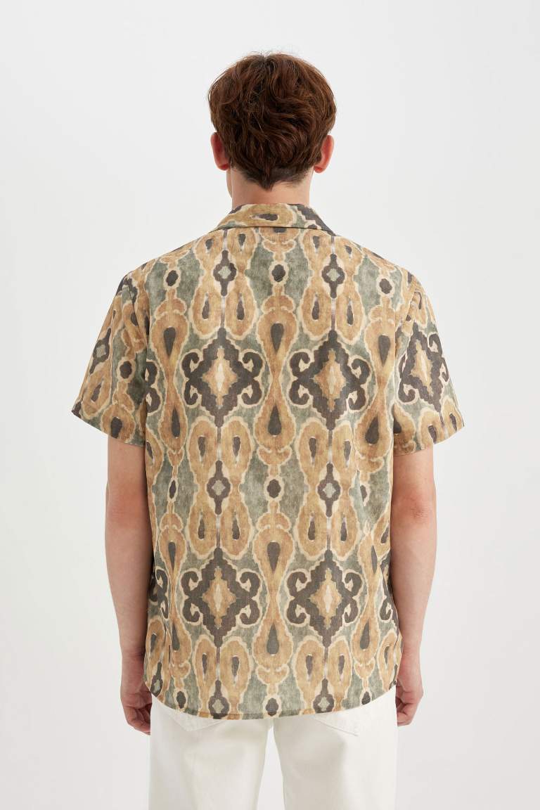 Regular Fit Patterned Short Sleeve Shirt