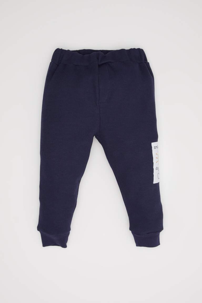 Baby Boy Label Printed Sweatshirt Sweatpants 2 Piece Set