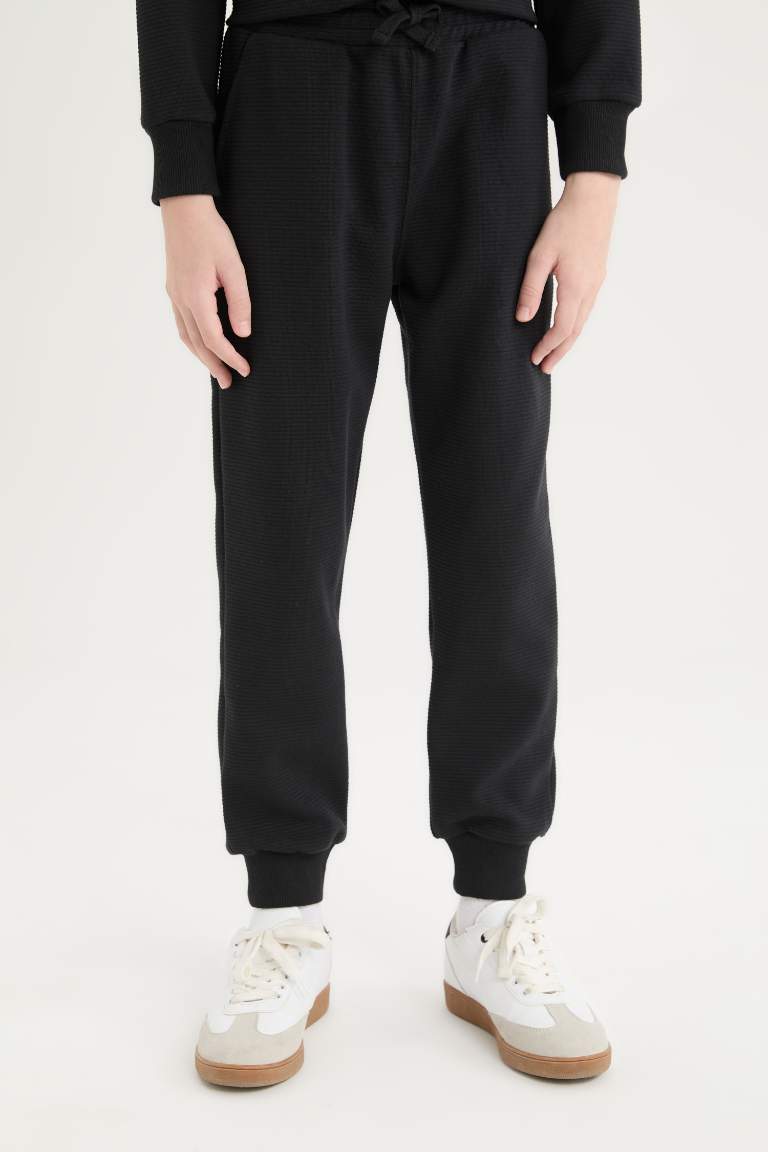 Erkek Çocuk 2'li Takım Baskılı Sweatshirt Beli Lastikli Eşofman Altı