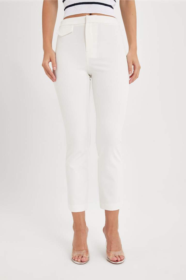 Flare Fit High Waist Trousers