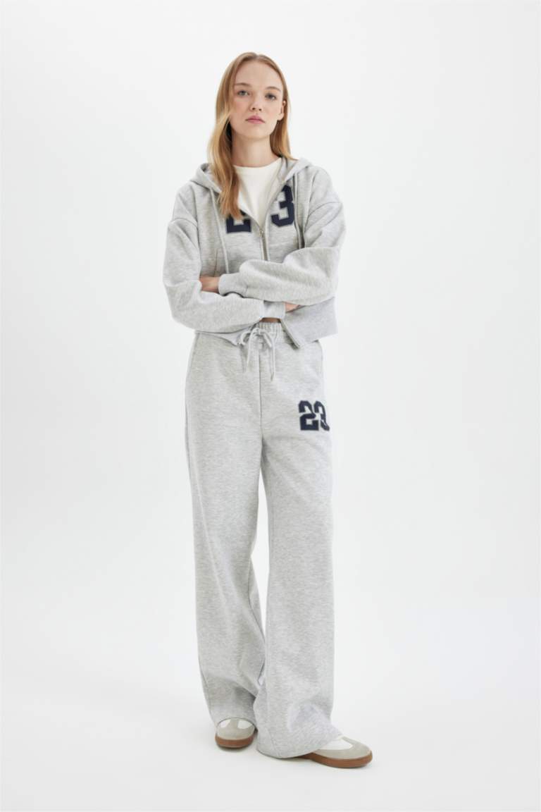 Coool Oversize Geniş Kalıp Kapüşonlu Sırt Baskılı Cepli Kalın Fermuarlı Sweatshirt