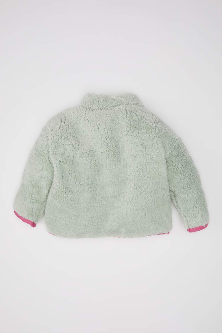 Sweatshirt en peluche Welsoft à col montant zippé pour bébé Fille