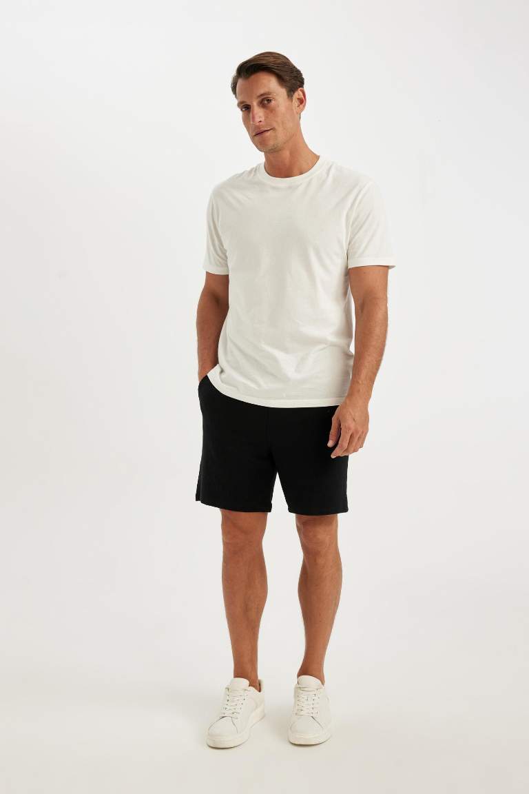 Regular Fit Jacquard Shorts