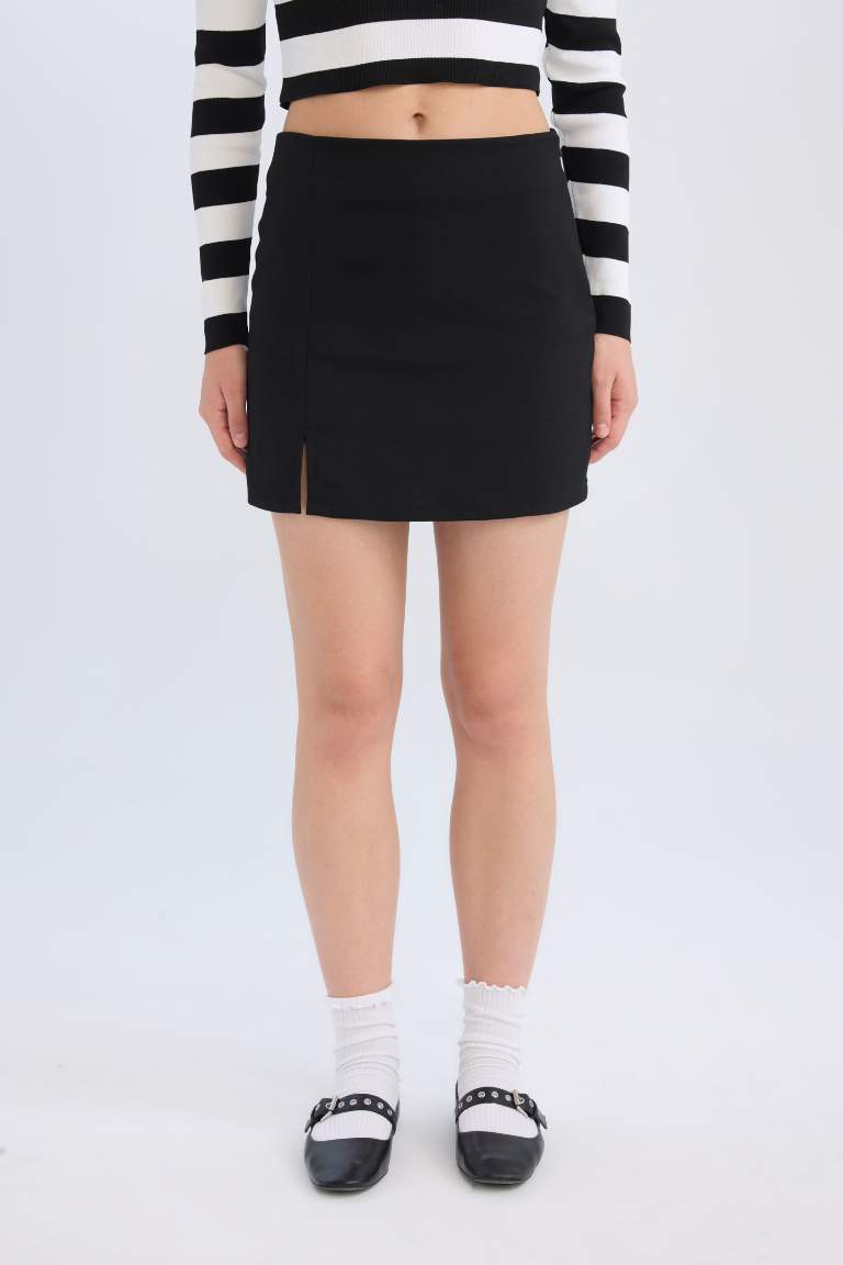 Normal Waist Mini Skirt