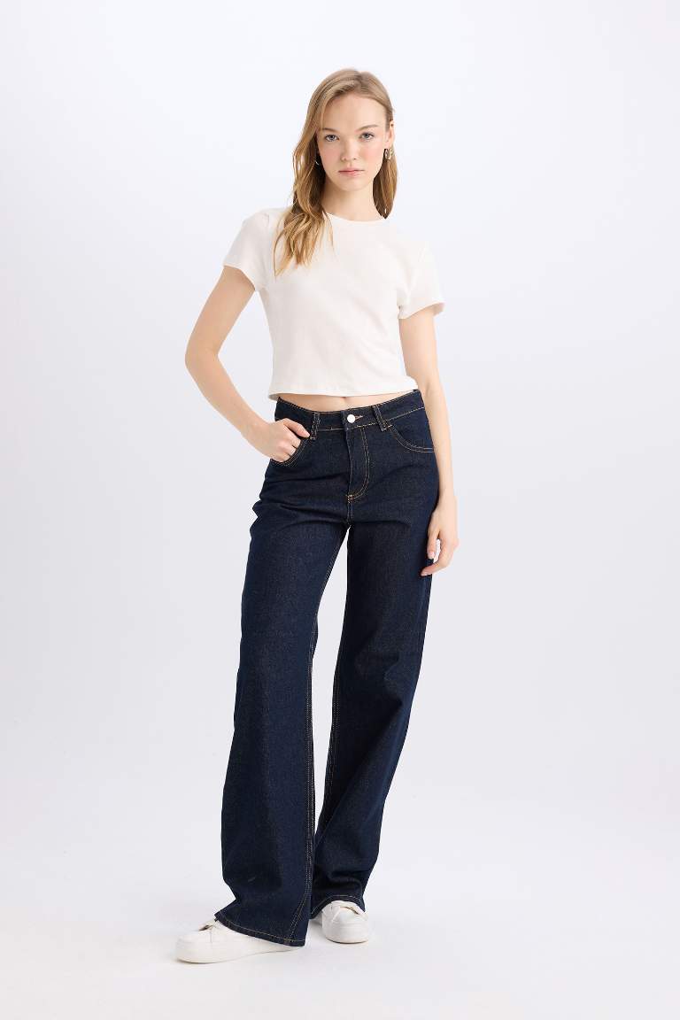 Straight Wide High Waist Long Jeans