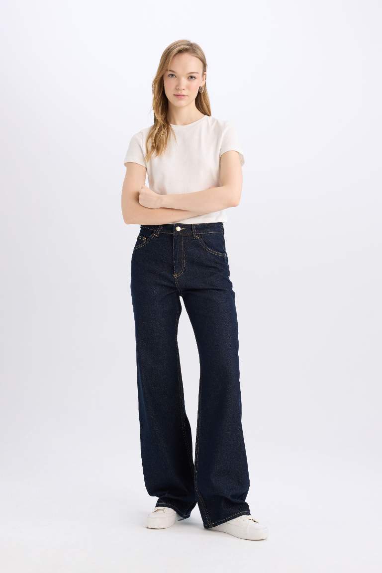 Straight Wide High Waist Long Jeans